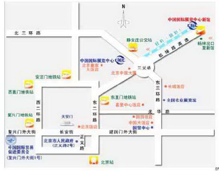 中國(guó)國(guó)際展覽中心(順義新館)交通圖